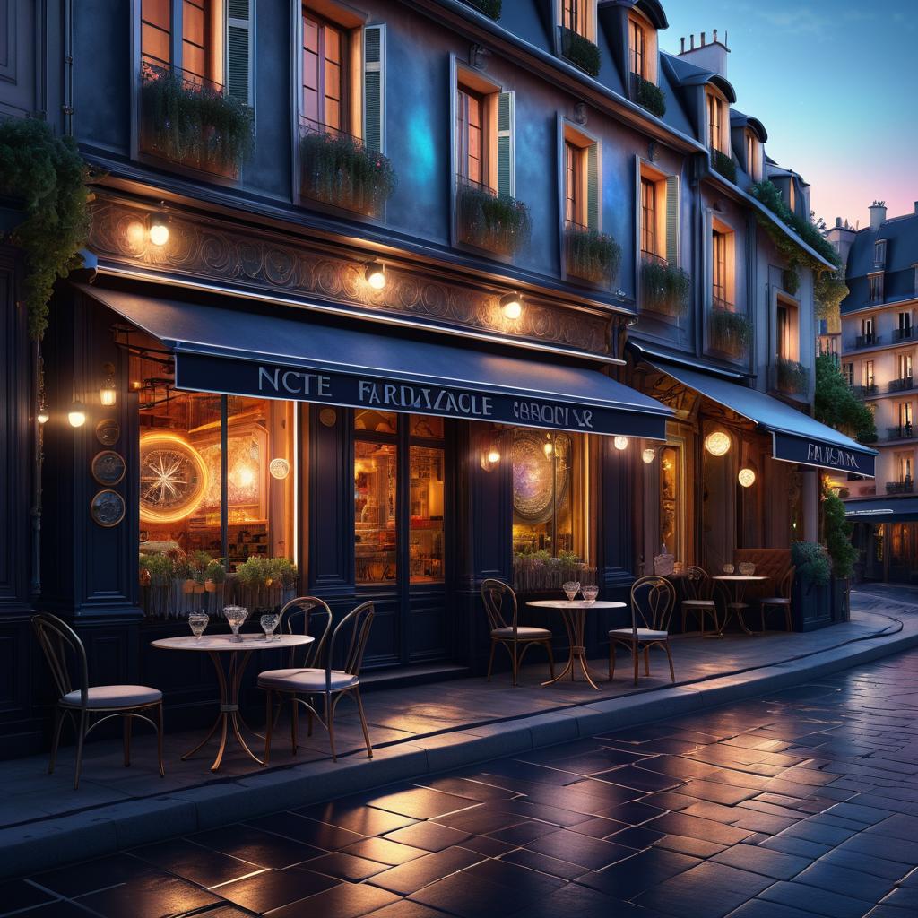 Parisian Cafe Photography with Shimmering Compass