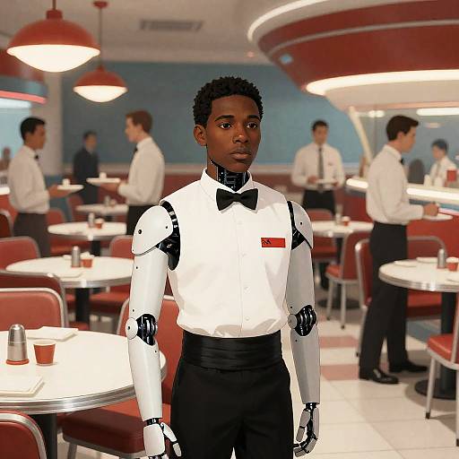 Retro-Futuristic Diner with Android Server