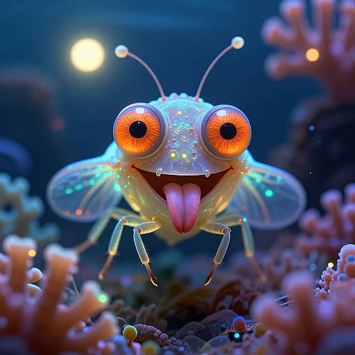 Surreal Bioluminescent Firefly Fantasy