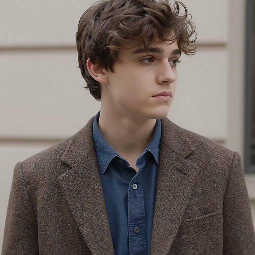 Casual Portrait of Young Man in Tweed