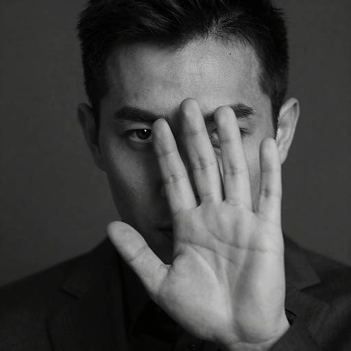 Intense Gaze in Monochrome Portrait