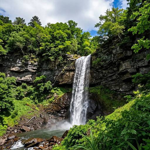 Linville Falls in Blue Ridge Mountains