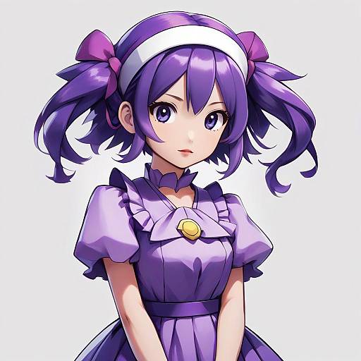 Purple-Haired Hex Maniac Portrait