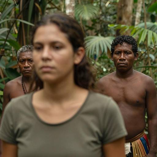 Jungle Scene with Diverse Characters