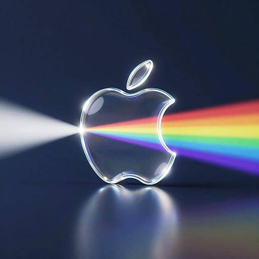 Futuristic Glass Apple Prism