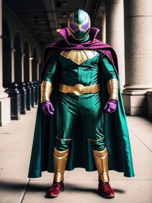 Realistic Mysterio Cosplay Photo of Man