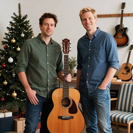 Two Friends in a Busy Workshop