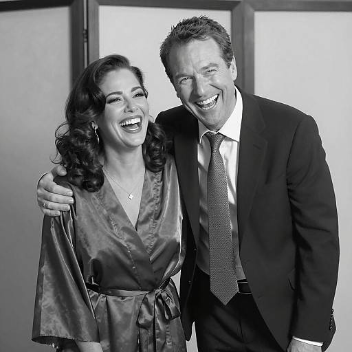 Joyful Black and White Couple Portrait