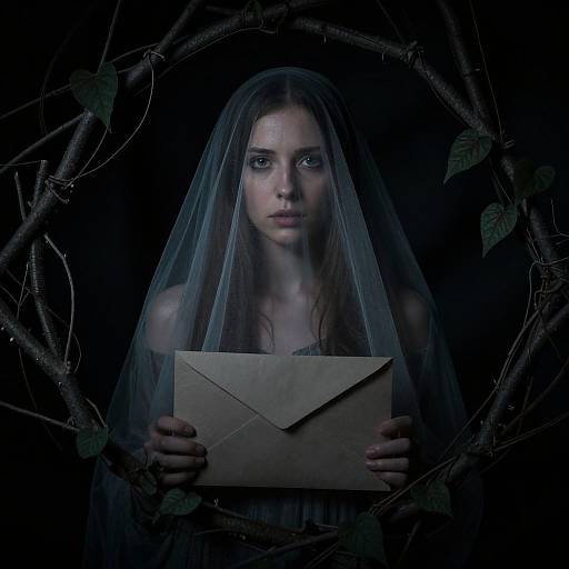 Woman Amidst Creeping Shadows