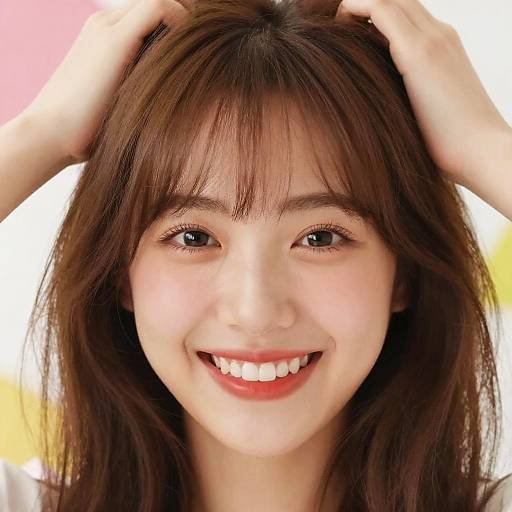 Smiling young woman with light brown hair