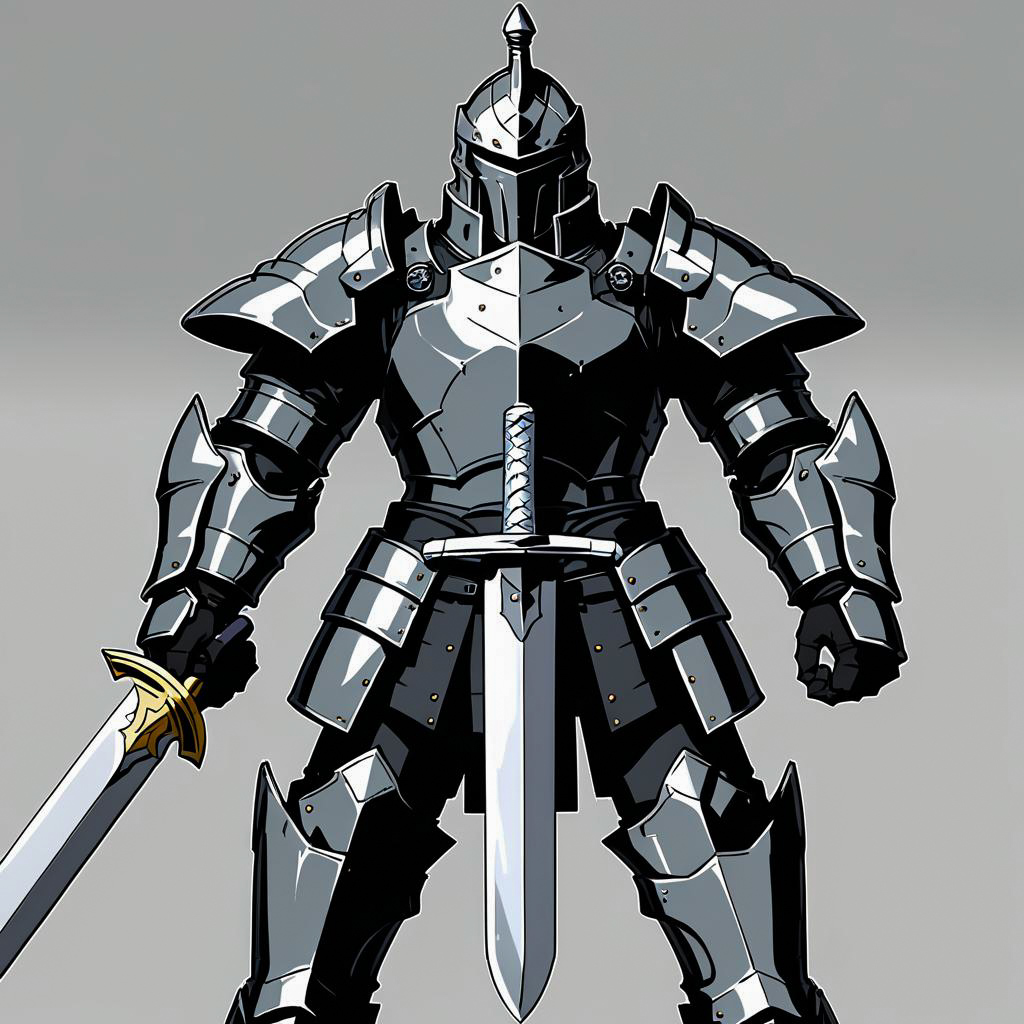 Shonen Style Knight: Armor and Sword