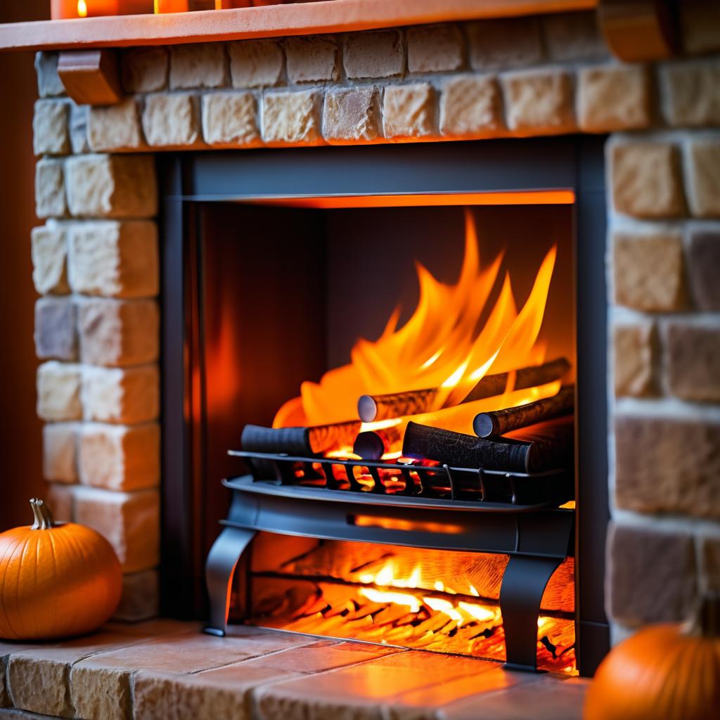 Cozy Fireplace with Holiday Ambiance