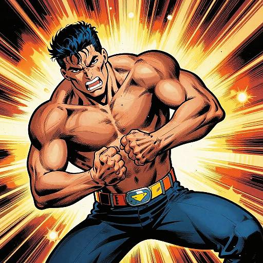 Comic Style Stomach Punch Impact