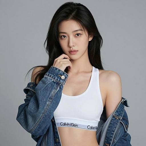 Stylish Asian Woman in Casual Attire