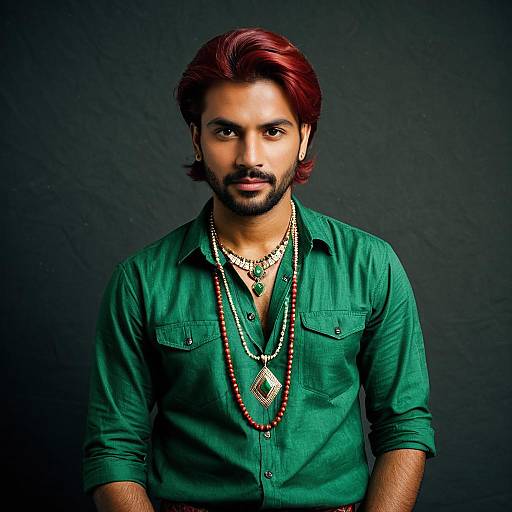 Stylish Man in Indo Western Outfit with Jewelry