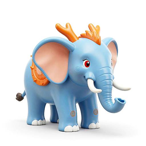 Mischievous Toy Elephant with Dragon Motif
