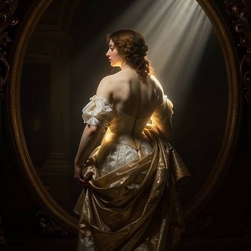 Hyperrealistic Baroque Back View Glow