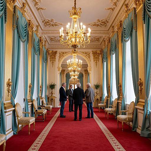 Opulent Tsarist Palace Corridor Scene