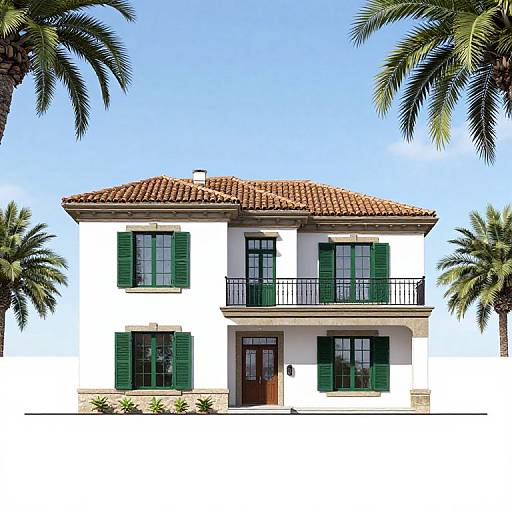 Mediterranean Front Elevation Plan