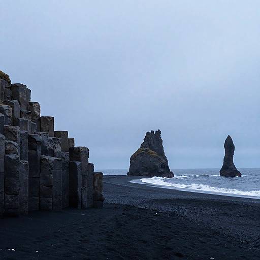 Minimalistic Twilight Black Sand Beaches