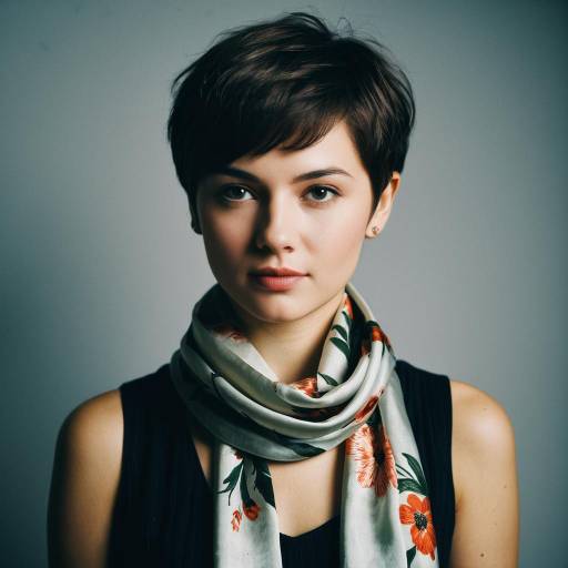 Confident Young Woman with Pixie Cut Confident Young Woman with Pixie Cut
