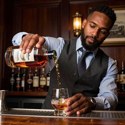 Myles Burroughs Pouring Whiskey at Smith