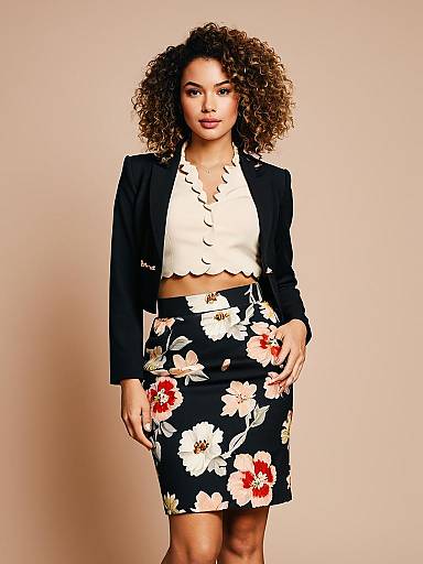 Chic Office Fashion Portrait of Woman