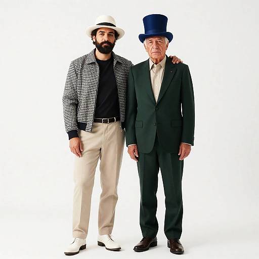 Portrait of Two Stylish Men Together