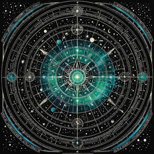 Intricate Cosmic Celestial Map Artwork