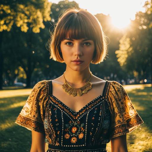 Fashion Editorial: Bohemian Bowl Cut in Park