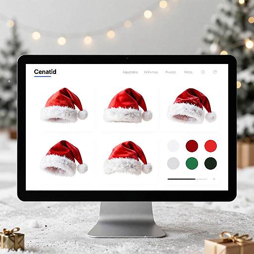 Santa Hat Customization Editor UI