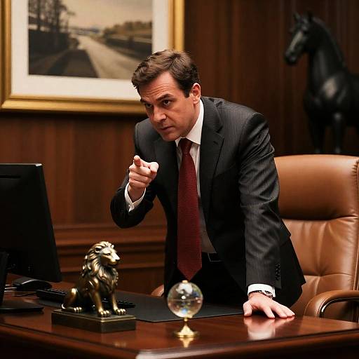 Confident Businessman with Intense Gaze