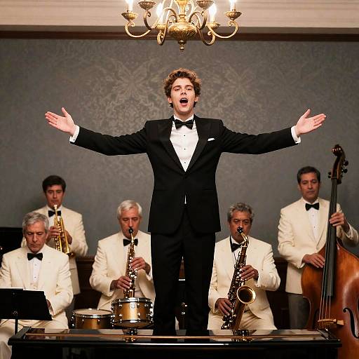 Energetic Jazz Band Performance Scene