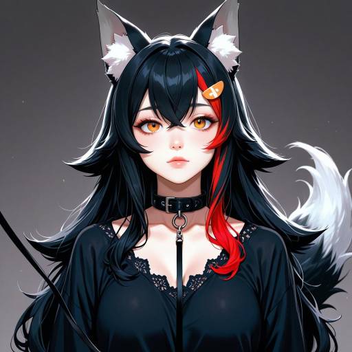 Wolf Girl Virtual YouTuber Portrait