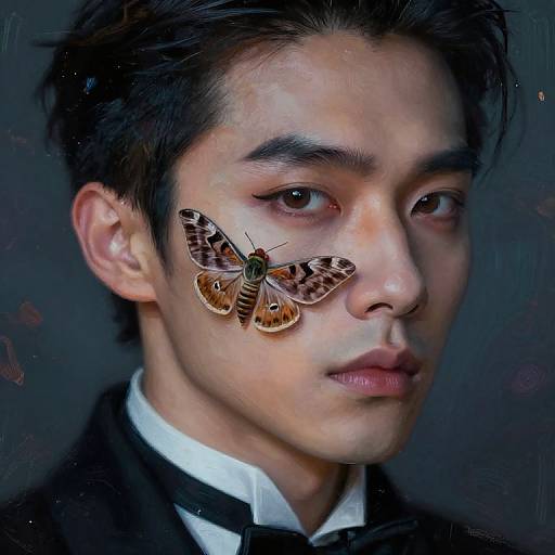 Moth-Cheeked Illusionist Portrait