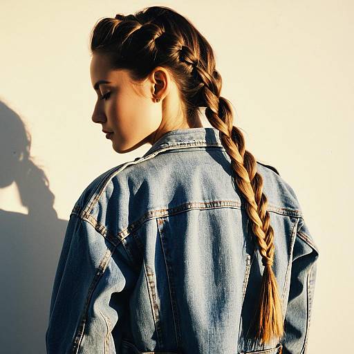 Golden Hour Half-Up Braids Fashion Editorial