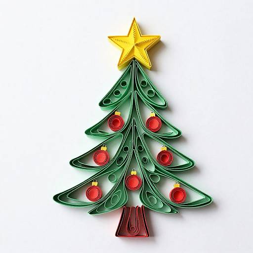 Paper Quilling Christmas Tree Art