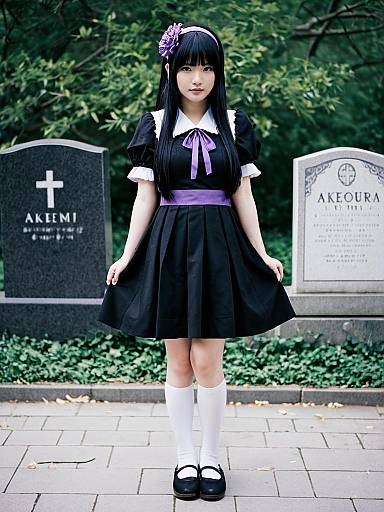Cosplay photo of akemi homura (black dress). Costume clothes