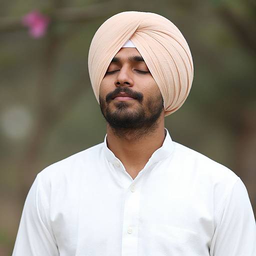 Realistic Portrait of Hindu Man Outdoors