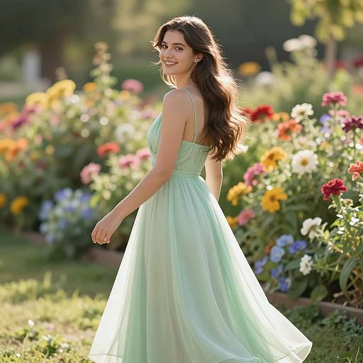 Elegant Summer Portrait in a Garden