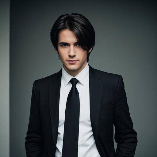 Young Man in Dark Tailored Suit