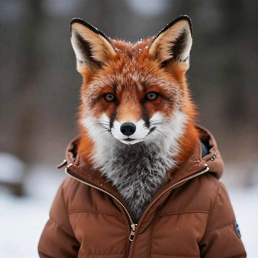 Elegant Winter Foxie Portrait