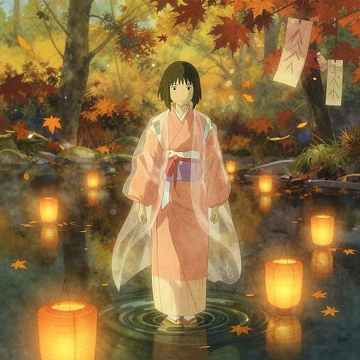 Spirited Away Autumn Lantern Scene
