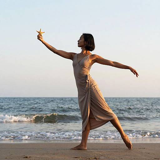 Graceful Dancer by the Shore