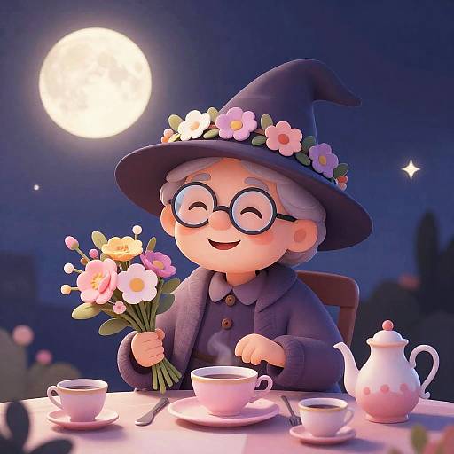 Gentle Witch's Pastel Moonlit Tea Party