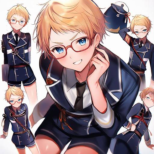 Illustration of Hakata toushirou, touken ranbu in the style of Maru ccy