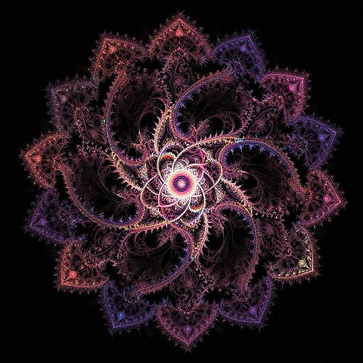 Neon Swirling Fractal Generator