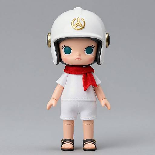 Elegant Female Doll in White Outfit