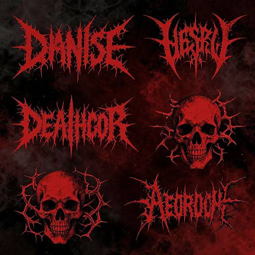Dark Deathcore Gothic Logo Design
