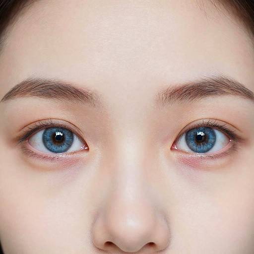 Intense Blue Eyes Close-Up Portrait